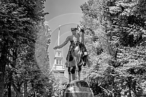 Paul Revere Statue in Boston, Massachusetts