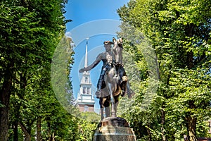 Paul Revere Statue in Boston, Massachusetts