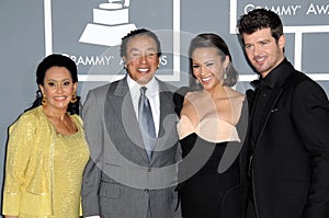 Paula Patton, Robin Thicke, Smokey Robinson