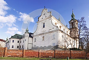 Pauline Fathers Monastery over Vistula river in Krakow, Poland