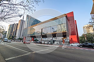 Paulista Avenue and MASP Sao Paulo Museum of Art - Sao Paulo, Brazil