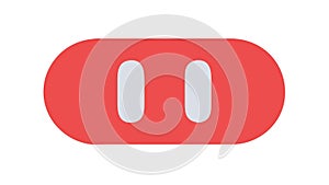 Pause Button Icon: Media Playback Control User Interface Element, vector design Generative AI