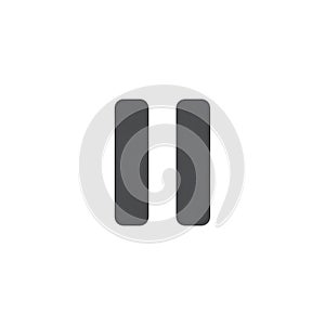 Pause Button Icon Vector Illustration