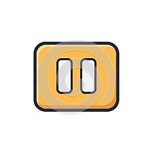Pause Button Icon Vector Illustration