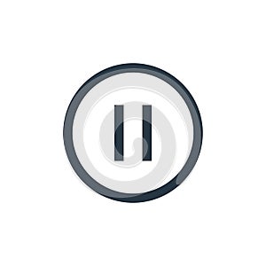pause button icon vector from music concept. Thin line illustration of pause button editable stroke. pause button linear sign for