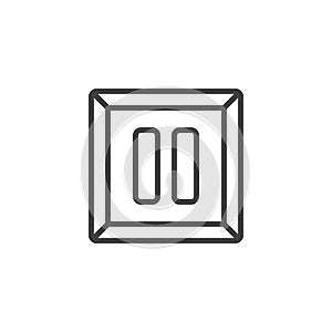 Pause button line icon