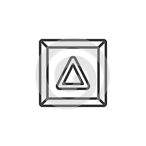 Pause button line icon