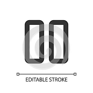 Pause button pixel perfect linear ui icon