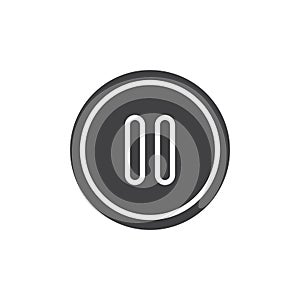 Pause button vector icon