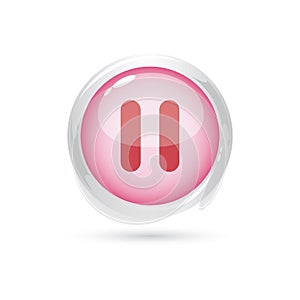 pause button. Vector illustration decorative design