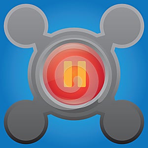 pause button. Vector illustration decorative design
