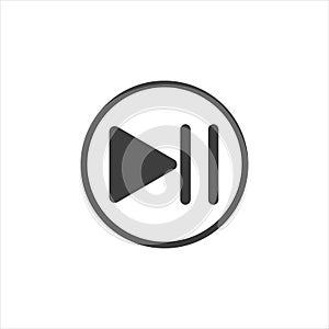 Pause button on white background. EPS10 Vector