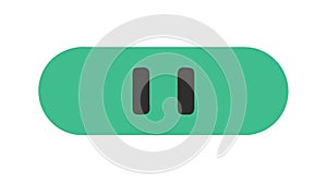 Pause Control Button for Media and Application Interaction, vector design Generative AI