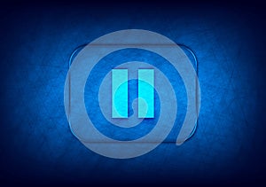 Pause icon abstract digital design blue background