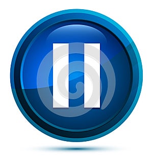 Pause icon elegant blue round button illustration