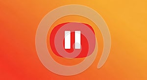 Pause Icon on Gradient Background