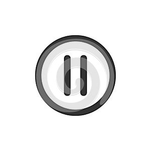 Pause icon on white background