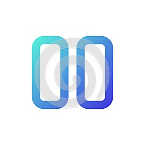 Pause pixel perfect gradient linear ui icon