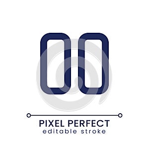 Pause pixel perfect linear ui icon