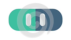 Pause Play Media Control Button Flat Design Icon, vector design Generative AI