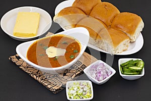 Pav Bhaji is a Indian Traditional Popular Street Fast Food