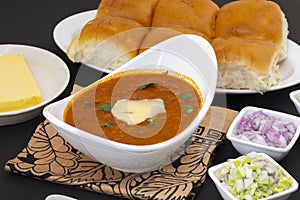 Pav Bhaji is a Indian Traditional Popular Street Fast Food