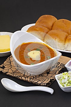 Pav Bhaji is a Indian Traditional Popular Street Fast Food