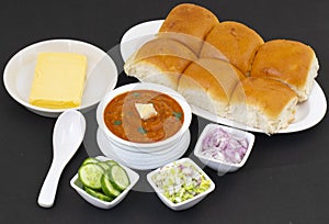 Pav Bhaji is a Indian Traditional Popular Street Fast Food