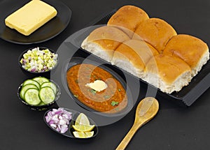 Pav Bhaji is a Indian Traditional Popular Street Fast Food