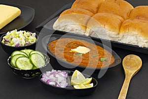 Pav Bhaji is a Indian Traditional Popular Street Fast Food