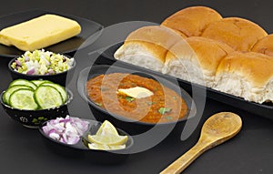 Pav Bhaji is a Indian Traditional Popular Street Fast Food