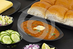 Pav Bhaji is a Indian Traditional Popular Street Fast Food