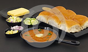 Pav Bhaji is a Indian Traditional Popular Street Fast Food