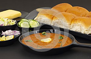 Pav Bhaji is a Indian Traditional Popular Street Fast Food