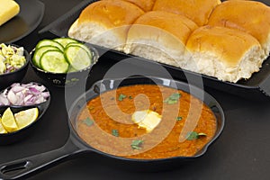 Pav Bhaji is a Indian Traditional Popular Street Fast Food