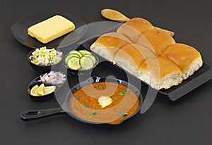 Pav Bhaji is a Indian Traditional Popular Street Fast Food