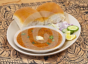 Pav Bhaji is a Indian Traditional Popular Street Fast Food