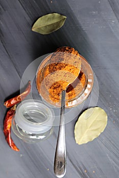 Pav Bhaji Masala powder an street food masala mix in a jar
