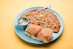 Pav bhaji is a popular Indian street food that consists of a spicy mix vegetable mash & soft buns