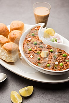 Pav bhaji is a popular Indian street food that consists of a spicy mix vegetable mash & soft buns