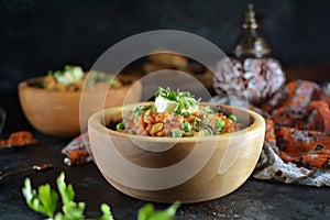 Pav Bhaji - recipe preparation photos with photos of the final dish and traditional mattha