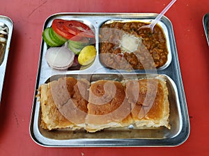 Pav Bhaji- Street food of Maharastra, India.