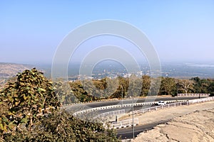 Pavagadh mountain and Vadatalav Lake also known as Pavagadh lake, gujarat, India