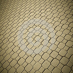 Pave stones of sidewalk