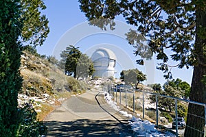 Paved path leading to the The Automated Planet Finder Telescope APF, part of Lick Observatory complex