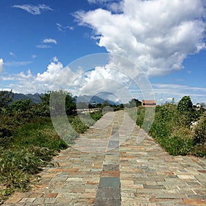 Paved path near Colombres Span photo