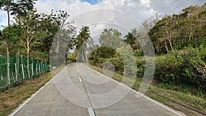 Paved Road in Anda town, Bohol, Philippines