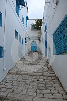 Paved street in tunisia