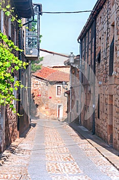 Paved street in Vinuesa photo
