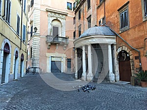 Paved Streets of Rome Italy